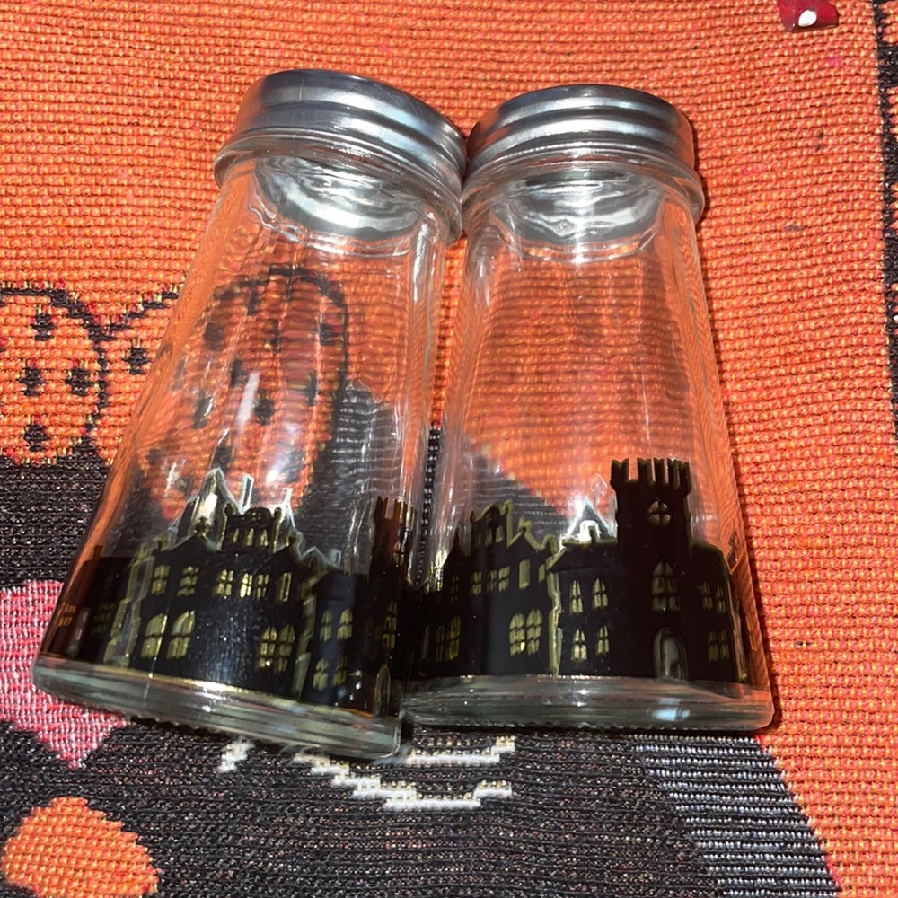 Spooky house salt and pepper shakers